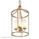 preview thumbnail 12 of 14, Mid-century Modern Gold 4-Light Chandelier Lantern Pendant Light for Kitchen Island - 12" D x 23" H