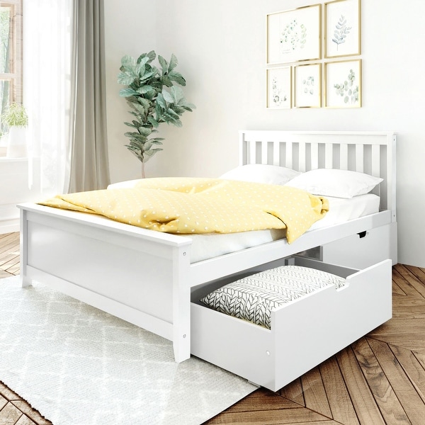Max and Lily Full Bed with Under Bed Storage Drawers - On