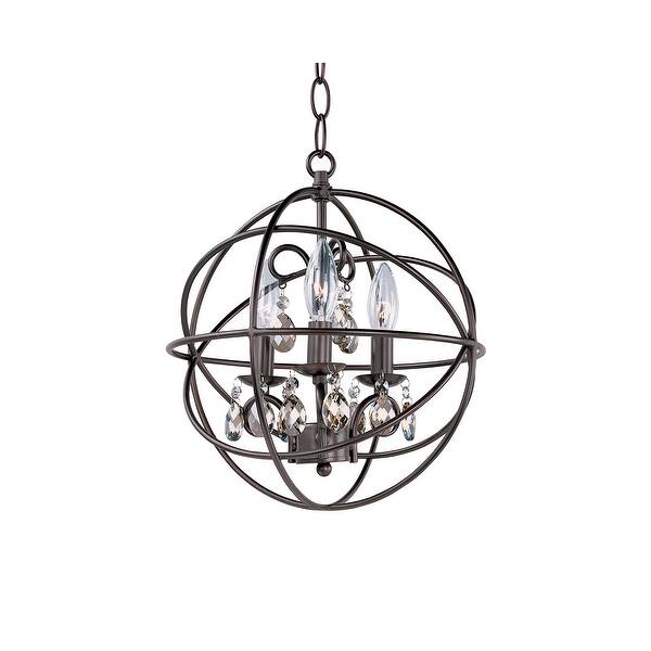 slide 1 of 1, Maxim 3-light Bronze Orbit Single Tier Chandelier