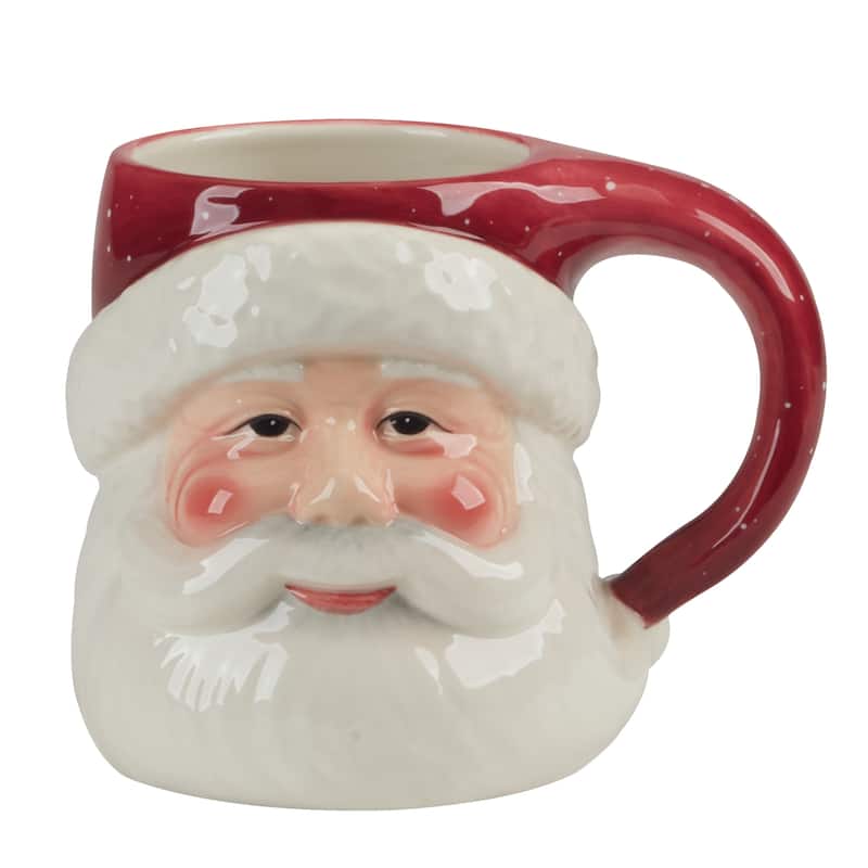 Certified International Santa's Secret 3-D Mugs, Set of 4