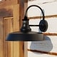 preview thumbnail 1 of 17, Dorado Bronze Motion Sensor Dusk to Dawn Farmhouse Barn Dark Sky Outdoor Wall Light Dark Bronze and Light Gold - 15-in W x 13.25-in H x 16-in D