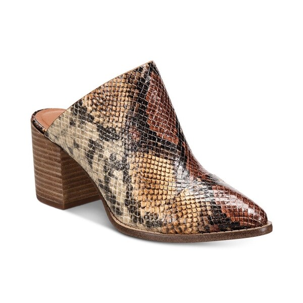 tan womens mules