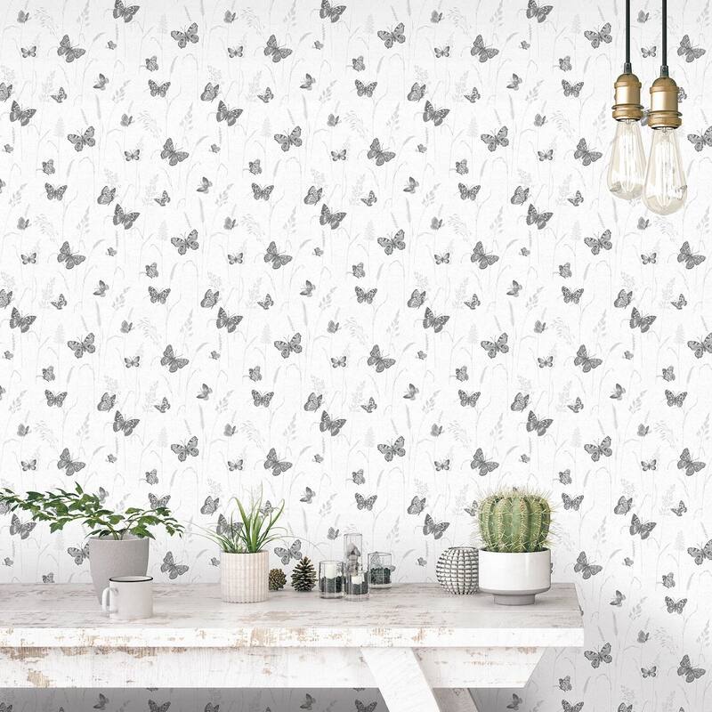 Galerie Wallcoverings Kitchen Recipes Butterflies Vinyl on Non-woven Matte Wallpaper Roll