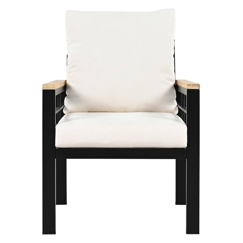 Patio Furniture Set, 5 Pieces Outdoor Furniture Set with 3-Seat Sofa, Patio Conversation Sets with Cushions