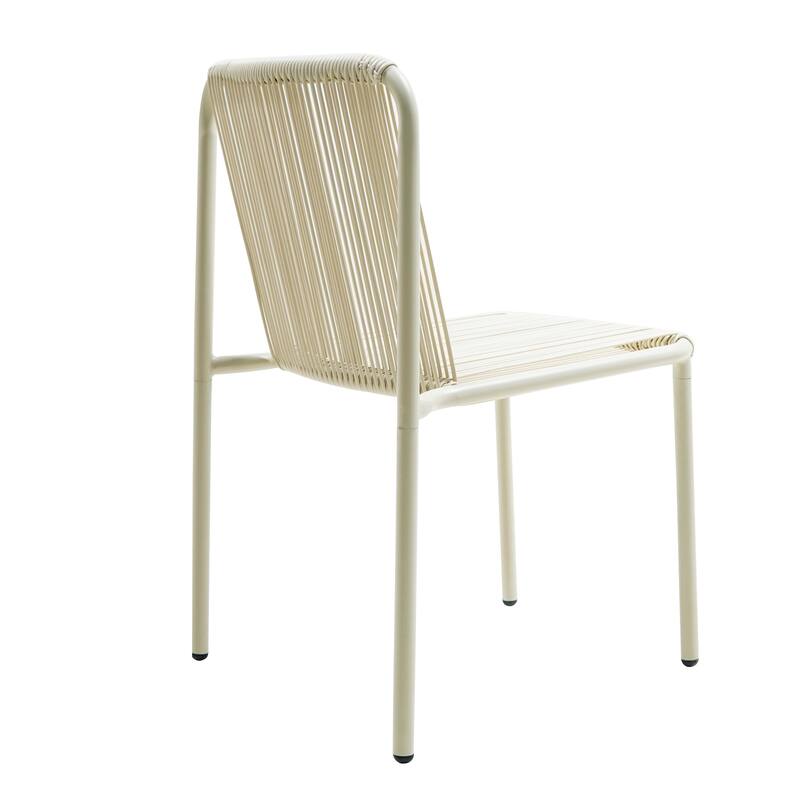 Christopher Knight Home - Burgess Space-Saving and Stylish Outdoor Stacking Dining Chairs