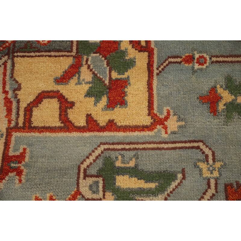 Hand Knotted Oriental 100% Wool Carpet Transitional All-Over Greys & Charcoal Oushak Area Rug - 12' 0'' X 8' 9''