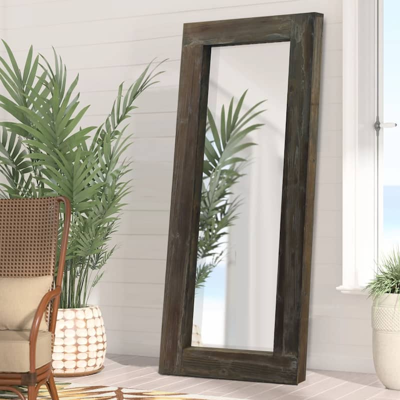 Vintage Wood Framed Dressing Mirror Floor Mirror Farmhouse