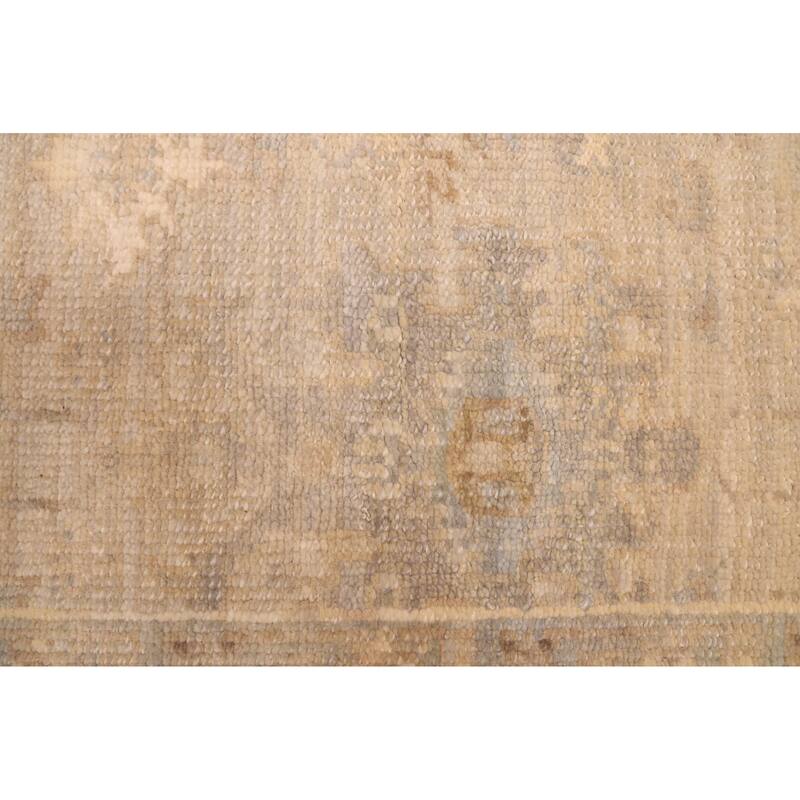 ECARPETGALLERY Hand-knotted Kavya Oushak Light Grey Wool Rug - 8'1 x 9'9