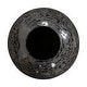 preview thumbnail 5 of 4, Allan Andrews Chiseled Texture Black Iron Globe Vase, Large - 9H x 11W x 11D