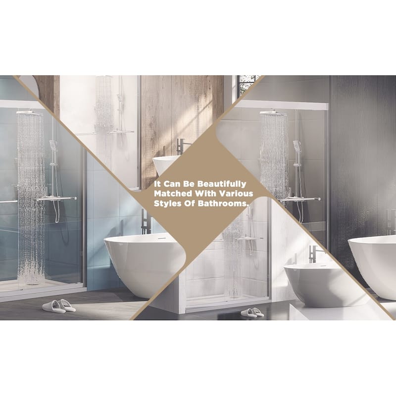 Premium Double Sliding Shower Door with Advanced Safety Features and Stylish Design