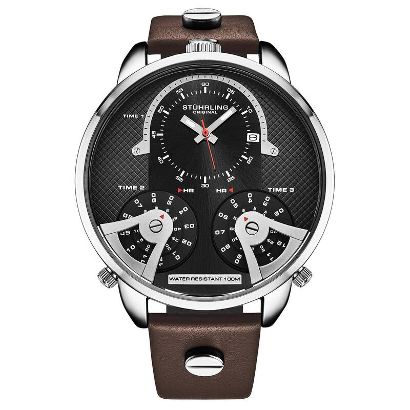 TerraTime Triple-Time Quartz 50mm - Black