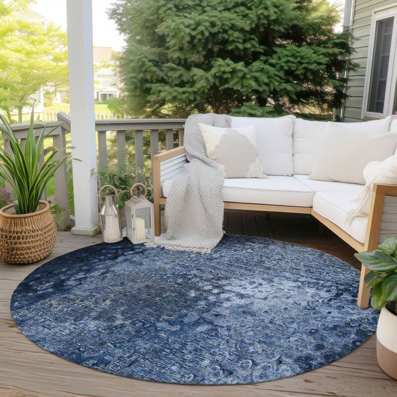 Jalo Timeless Solid Weather Resistant Blended Style Outdoor Rug
