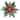 14" Small Green and Red Metal Poinsettia Christmas Wall Hanging