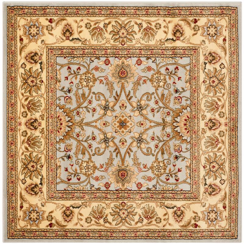 SAFAVIEH Lyndhurst Ambrogina Traditional Area Rug - 6' x 6' Square - Grey/Beige