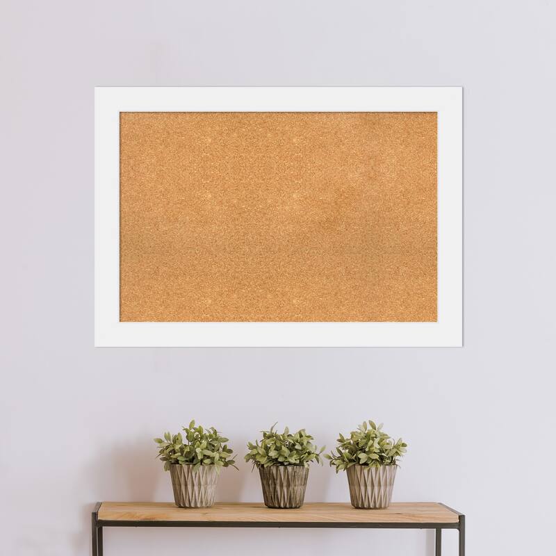 Corvino Wood Framed Natural Corkboard Bulletin Board On Sale Bed