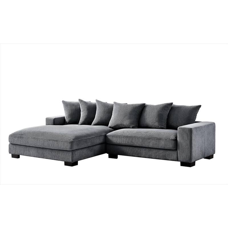 Payan 102.4 inch Wide Corduroy 2-Piece Sectional Sofa