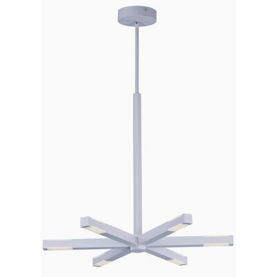 Modern Contemporary LED Pendant Spoke LED Matte White - Exact Size