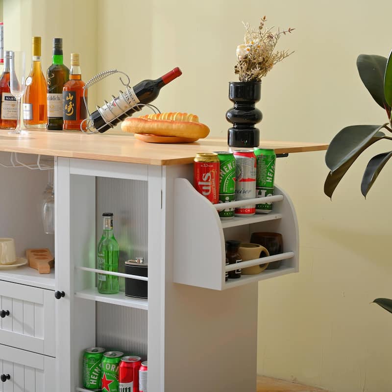 Mobile Kitchen Island Storage Trolley Cart on Wheels