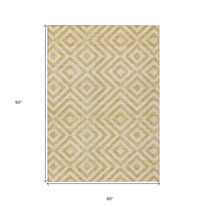 HomeRoots Geometric Transitional Rectangle Outdoor Rug