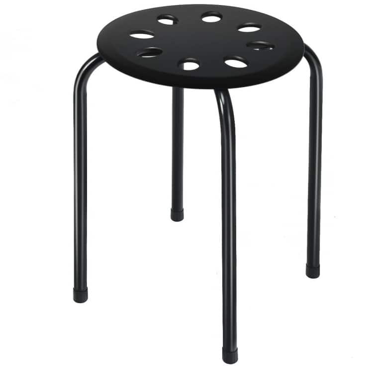 Set of 6 Portable Plastic Stack Stools - 14.5" x 14.5" x 17.5" (L x W x H)