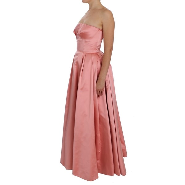 Dolce & Gabbana Pink Silk Ball Gown Full Length Women's Dress 