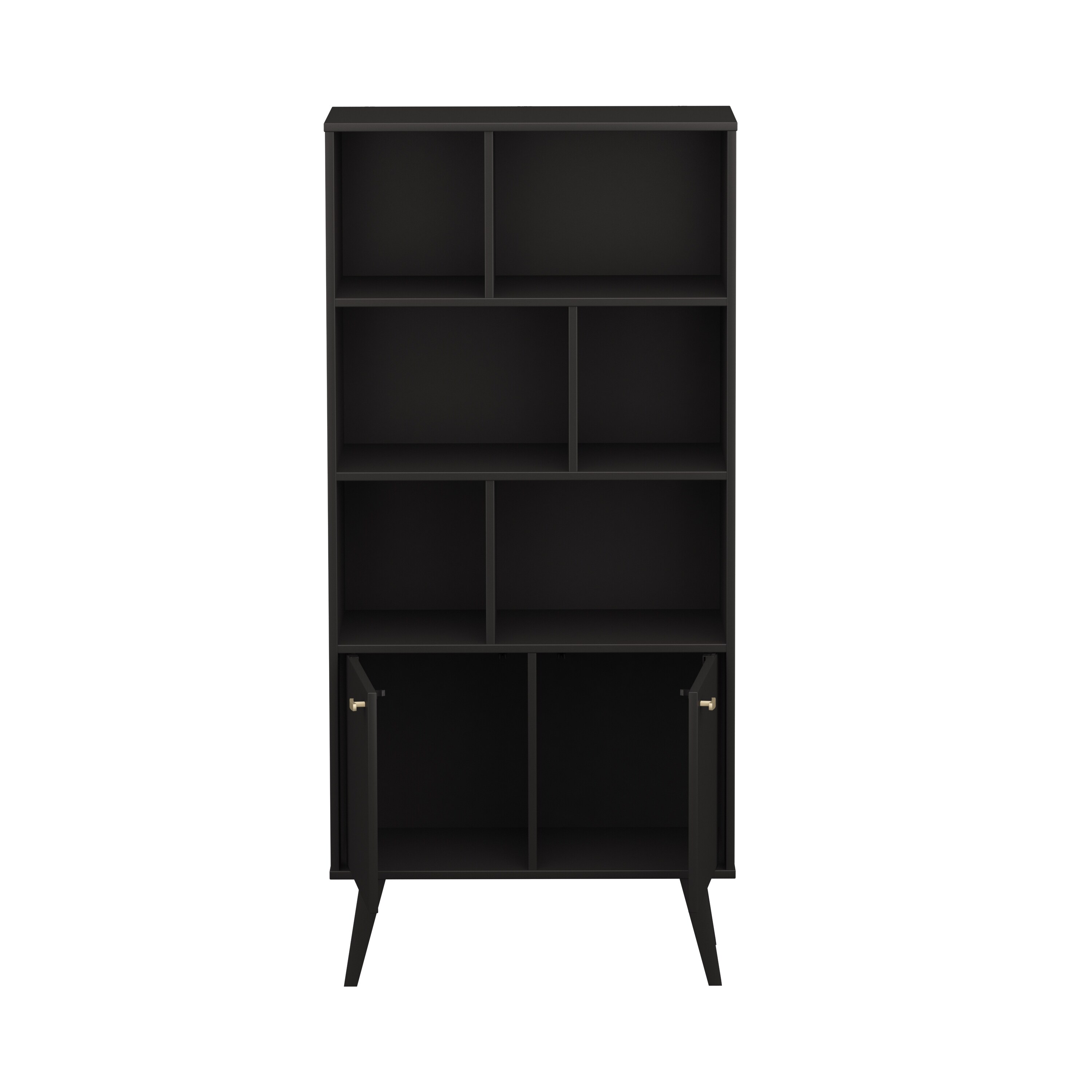 Prepac tall bookcase with top 2 shaker doors