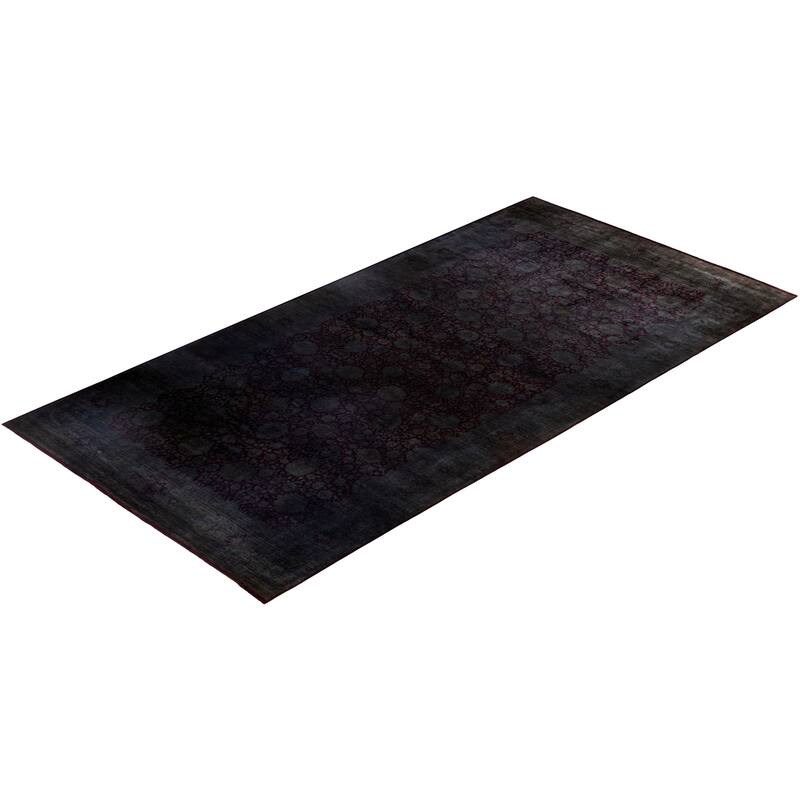 Overdyed One-of-a-Kind Hand-Knotted Area Rug - Gray - 9' 3" x 17' 9"