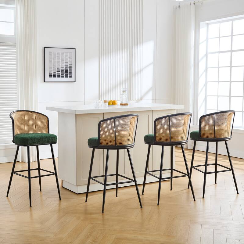 26"/29" Rattan Upholstered Bar Stool /Counter Stools Set of 2/3/4