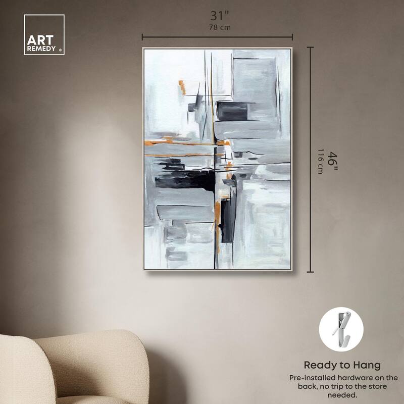 Elegant Grey Shades II Canvas by Art Remedy