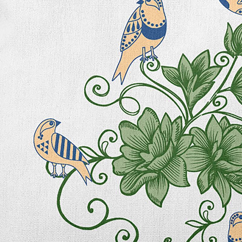 Birds And Flowers Decorative Throw Pillow