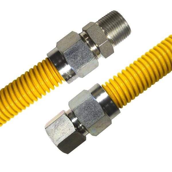 slide 1 of 1, Jones Stephens 1" OD (3/4" ID) X 36" Long, 3/4" Male Pipe Thread X - Yellow Yellow
