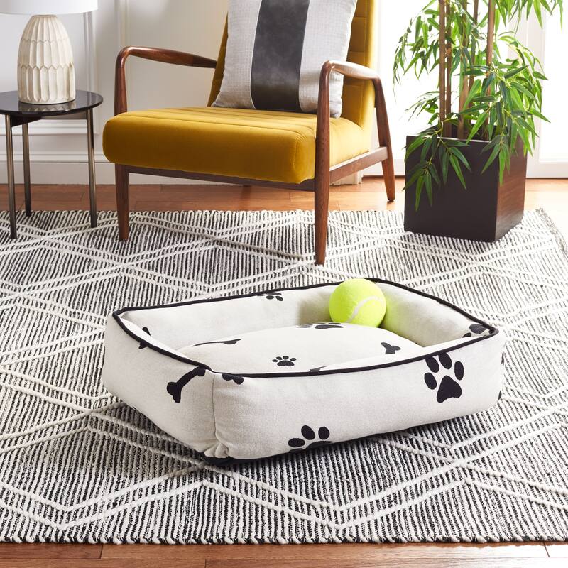 SAFAVIEH Pet Collection Paw & Bone Dog Bed