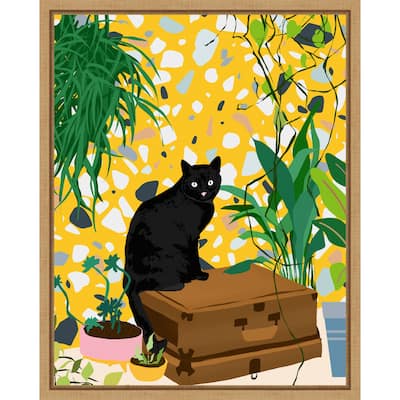 Urban Jungle Cat by Uma Gokhale Framed Canvas Wall Art