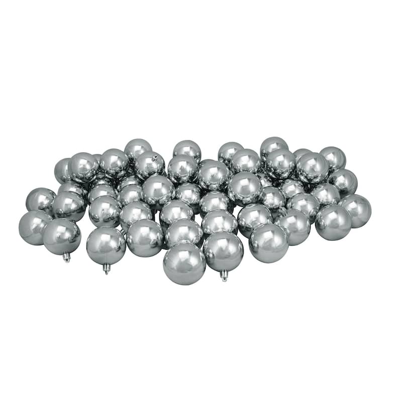 60ct Shatterproof Christmas Ball Ornaments 2.5" (60mm).