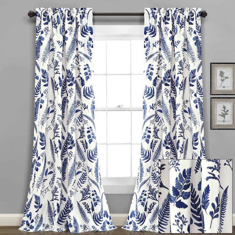 Lush Decor Devonia Allover Light Filtering Window Curtain Panel Pair