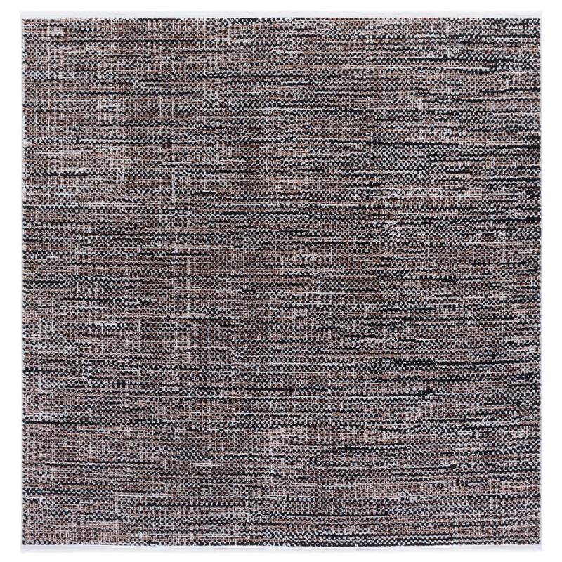 SAFAVIEH Mila Nerea Modern & Contemporary Rug - 6'7" Square - Beige/Black