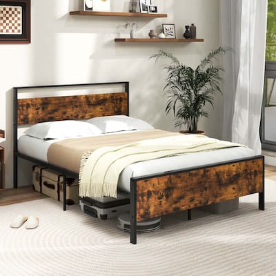 Twin/Full/Queen/King Size Bed Frame Heavy-Duty Mattress Foundation
