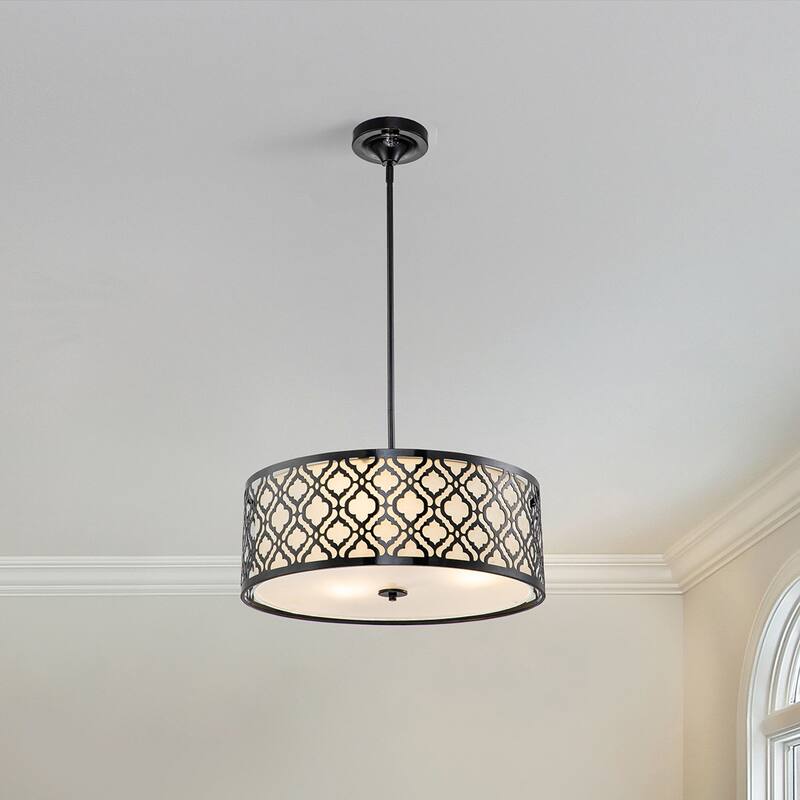 Arabella Pendant Large in Black - 21 x 21 x 8