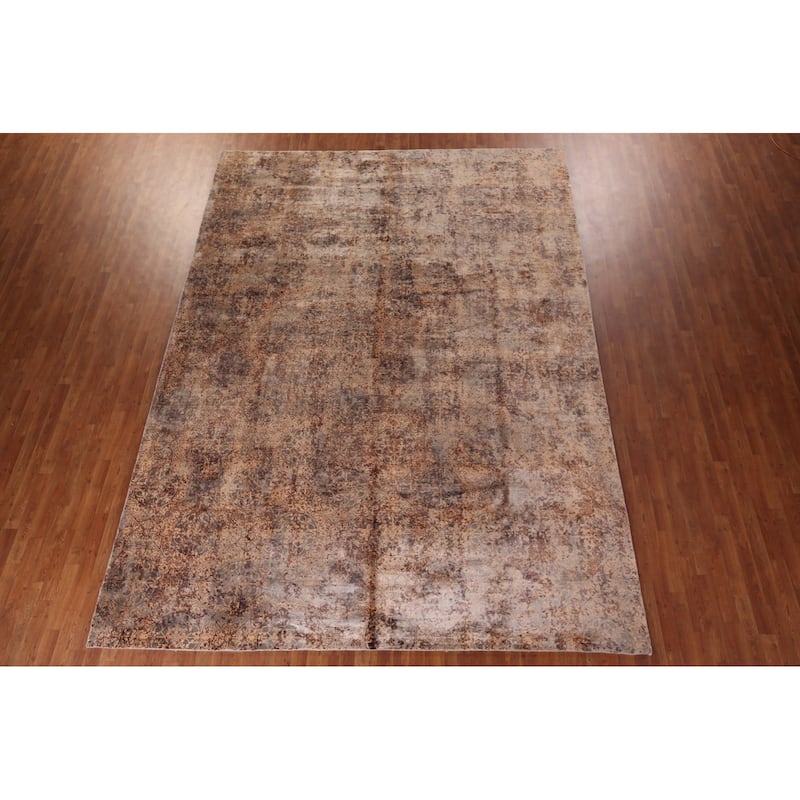 Art & Craft Indian Area Rug Handmade Wool Carpet - 9'9"x 13'1"