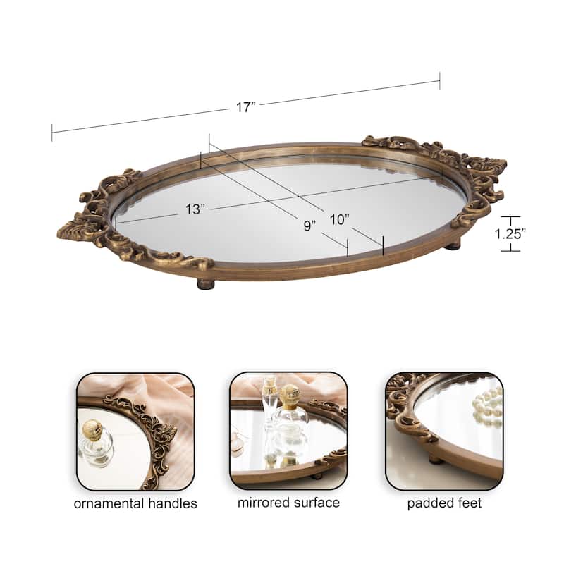Kate and Laurel Arendahl Mirrored Decorative Tray