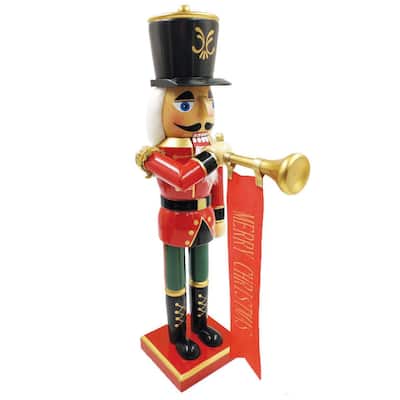14.25" Bugling "Merry Christmas" Nutcracker