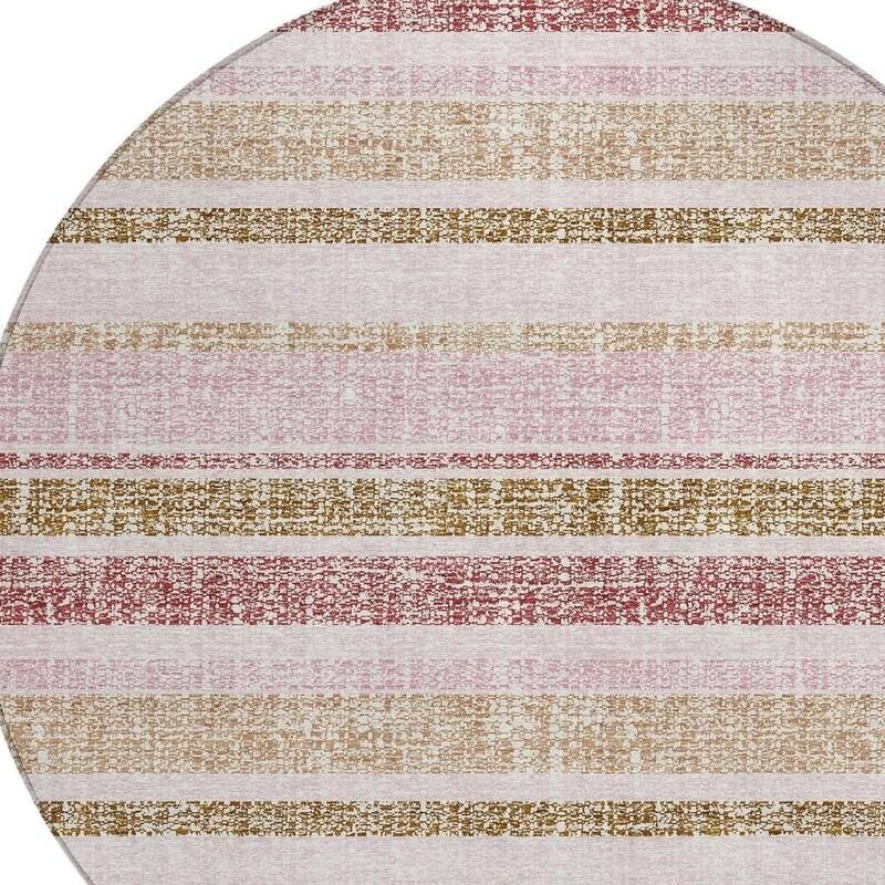 HomeRoots Striped Transitional Rectangle Outdoor Rug