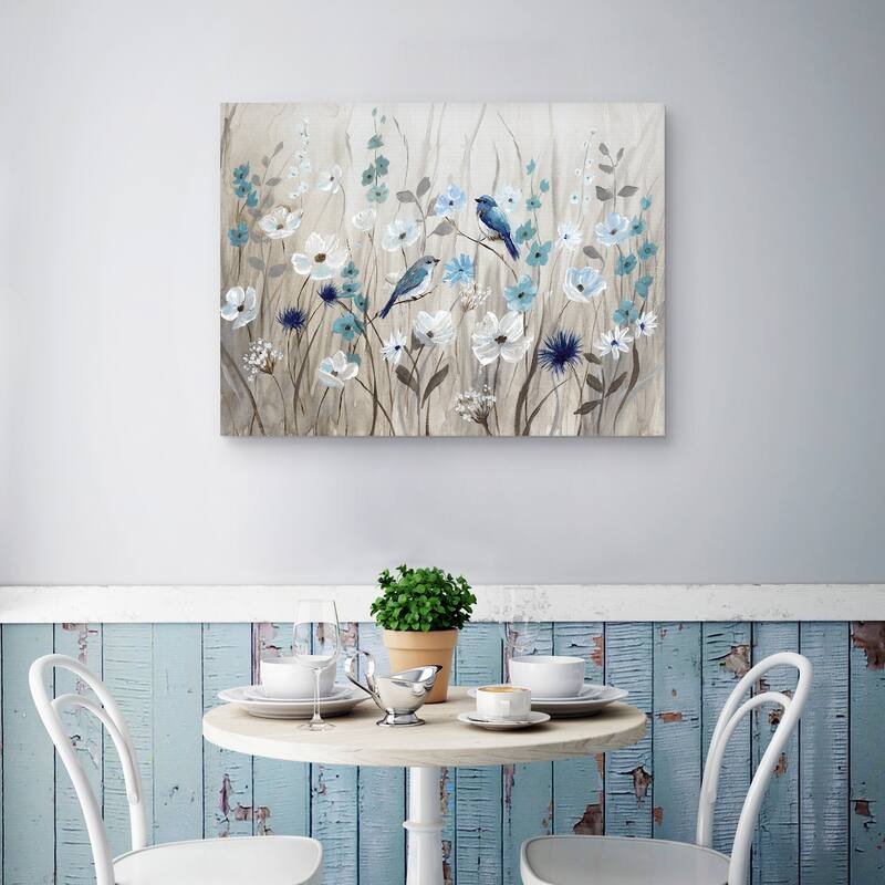 Bluebirds in Spring by Nan Canvas Art Print
