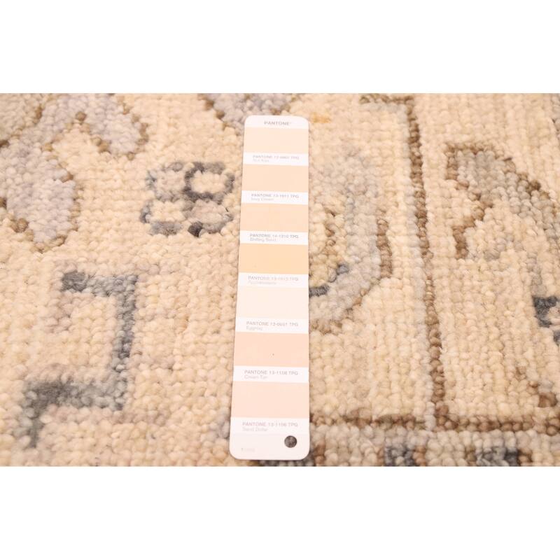 ECARPETGALLERY Hand-knotted Jules Serapi Ivory, Light Grey Wool Rug - 9'1 x 12'0