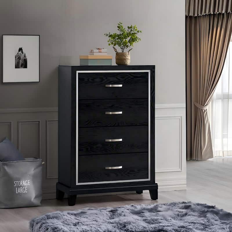 black wood grain dresser COSTWAY 3 Drawer Dresser Chest of Drawers Bedside Table-Black Wood Grain REBEL