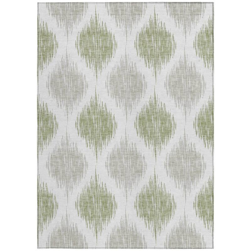 HomeRoots Ikat Transitional Rectangle Outdoor Rug