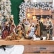 preview thumbnail 44 of 77, Glitzhome 12pcs Resin Christmas Multi/ Blue/ Ivory Nativity Figurines Set