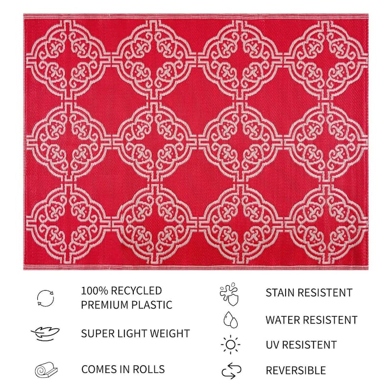 Marrakech Design 100% Eco-friendly Lightweight Plastic Outdoor Mat/Rug