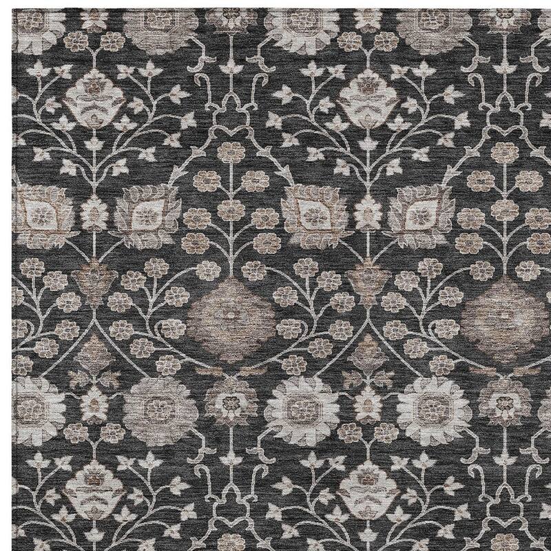 HomeRoots Floral Transitional Rectangle Outdoor Rug