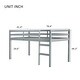 preview thumbnail 6 of 6, Simple Design Rubber Wooden Loft Bed with Ladder, Bed Platform of Strengthened Slats, Twin, Grey
